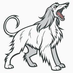 Obraz premium Afghan Hound Dog Vector