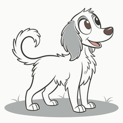 Afghan Hound Dog Vector