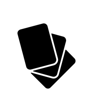 Flash card icon filled with black