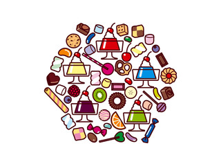 ゼリー、スイーツ集合