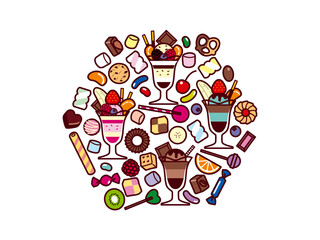 パフェ、スイーツ集合2