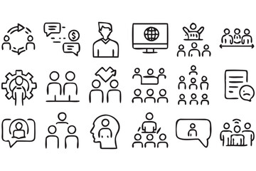 Fototapeta na wymiar business people icons