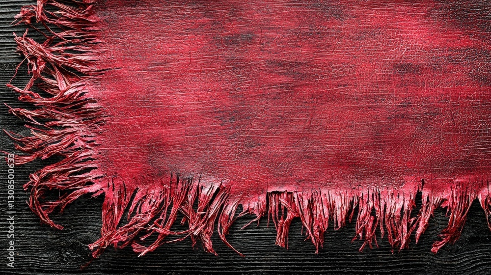 Aufkleber rich red cloth draped elegantly on a rustic wooden surface creating a warm and inviting scene