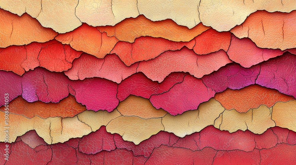 Poster wall featuring many different colors blended together to create a unique and artistic visual display