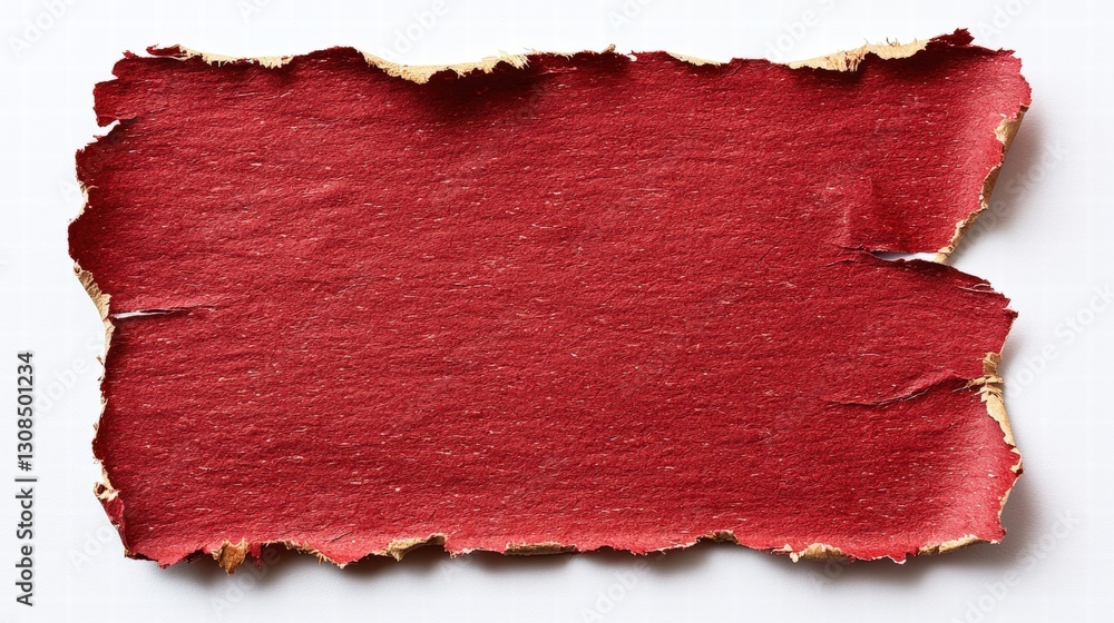 Poster singular piece of red paper isolated on a clean surface ideal for creative projects and design work