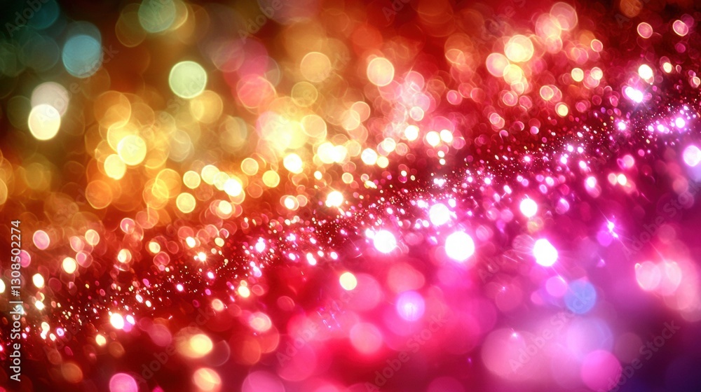 Poster colorful background featuring an array of bright lights creating a vibrant and festive atmosphere