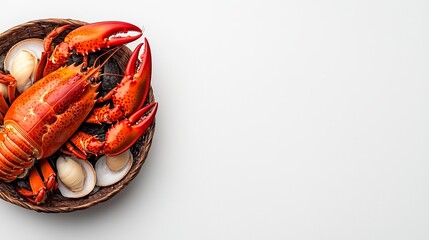 Elegant seafood dinner featuring gourmet lobster and prawn delights in a coastal restaurant setting