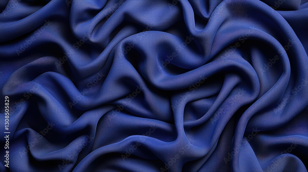Aufkleber luxurious and soft blue fabric folded neatly displaying its rich color and texture for fashion use