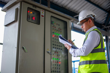 A professional engineer is seriously examining the power supply system to a high pressure water...