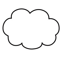 シンプルな雲のイラスト