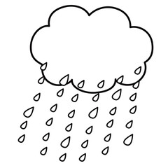 シンプルな雨雲のイラスト