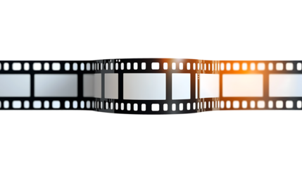 Photo Film on white and Transparent Background. PNG