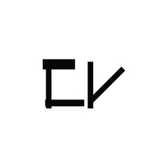 CV monogram logo design letter text name symbol monochrome logotype alphabet character simple logo