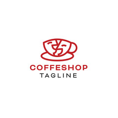 Smiling Coffee Cup Logo for Friendly Café & Warm Coffee Experience