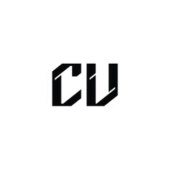 CV monogram logo design letter text name symbol monochrome logotype alphabet character simple logo
