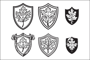 Obraz premium Emblems of Heritage: The Timeless Art of Heraldic Shields 