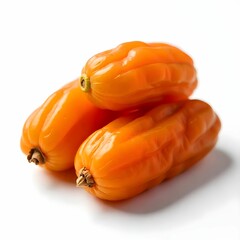 ripe persimmon isolated on white