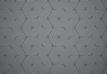 Abstract geometric pattern with stripes, lines. Seamless vector background. Gray and black ornament. Simple lattice graphic design