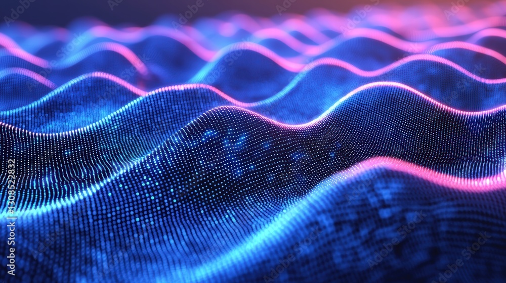 Poster dynamic wave pattern flowing gracefully with vibrant colors creating an eye-catching visual effect
