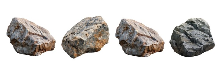 Stone set isolated on transparent background. PNG. Generated AI