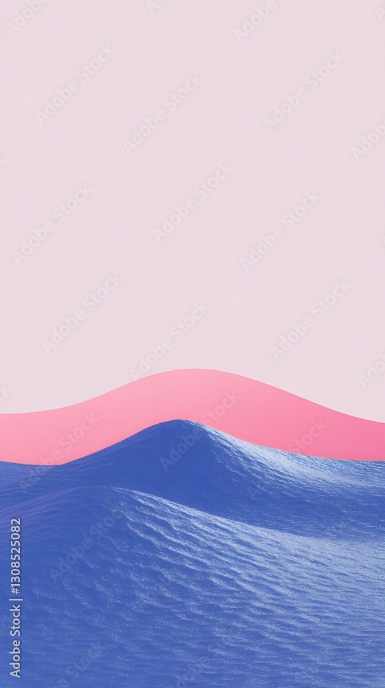 Poster abstract rendering of layered colors mimicking natural shapes