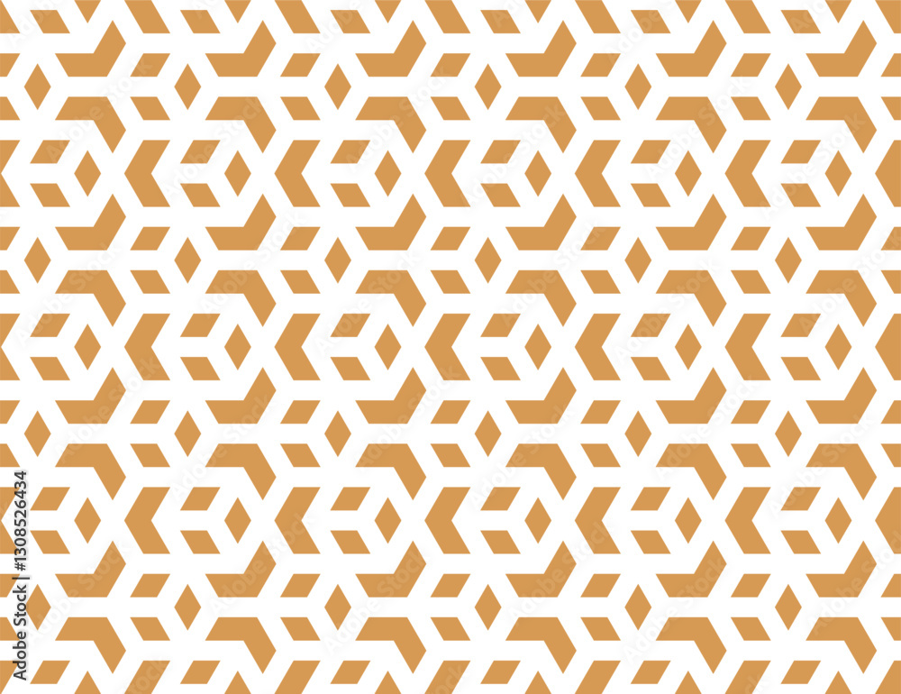 Poster abstract geometric pattern. a seamless vector background. white and golden ornament. graphic modern 
