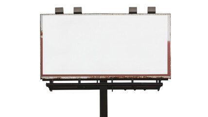 Large blank billboard with transparent background providing advertising space