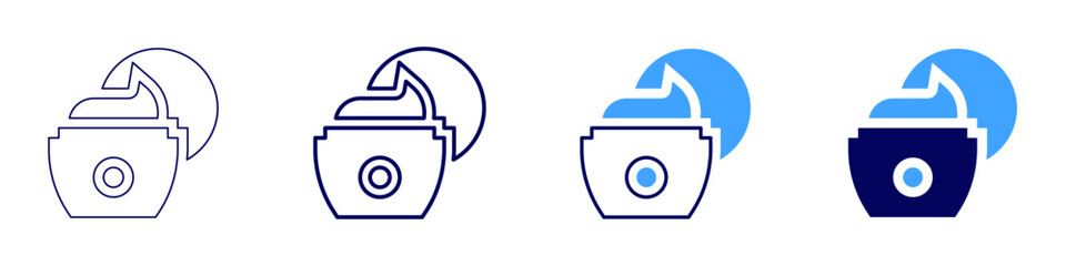 Lactic acid icon in 4 different styles. Thin Line, Line, Bold Line, Duotone. Duotone style. Editable stroke