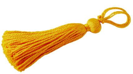 Gold tassel with transparent background representing achievement and elegance