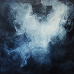 Fototapeta premium Wispy details of smoke rising against a dark background