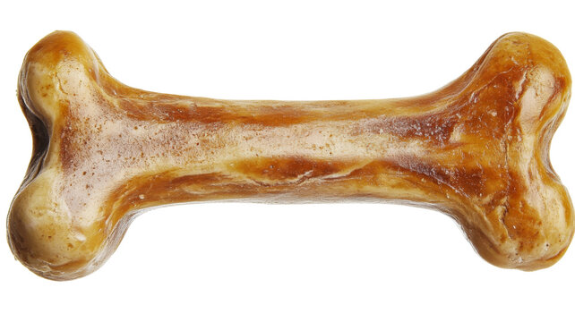 Big dog bone isolated on transparent background for pet lovers