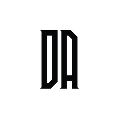 DA monogram logo design letter text name symbol monochrome logotype alphabet character simple logo