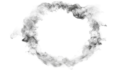 Fototapeta premium Realistic smoke ring effect with transparent background
