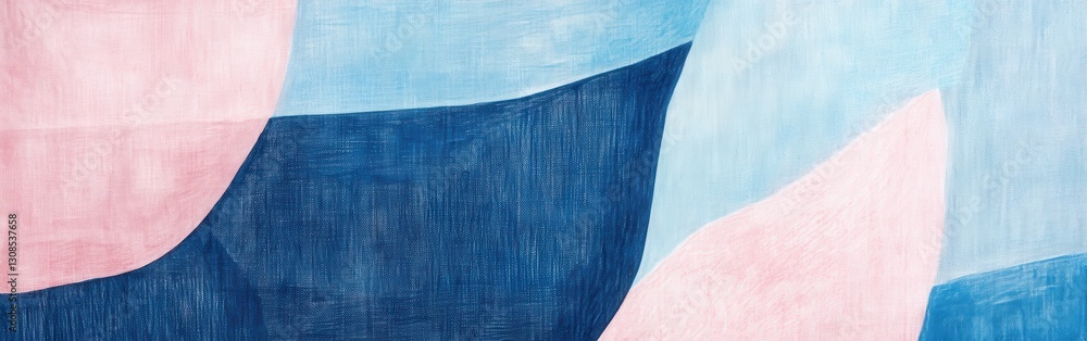 Aufkleber soft pencil strokes create an abstract composition in pastel blue and pink hues on a textured canvas