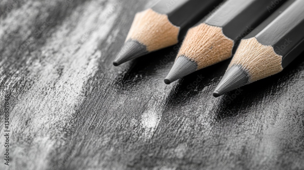 Fototapete soft pencil strokes create a gradient transition on textured paper in a study environment