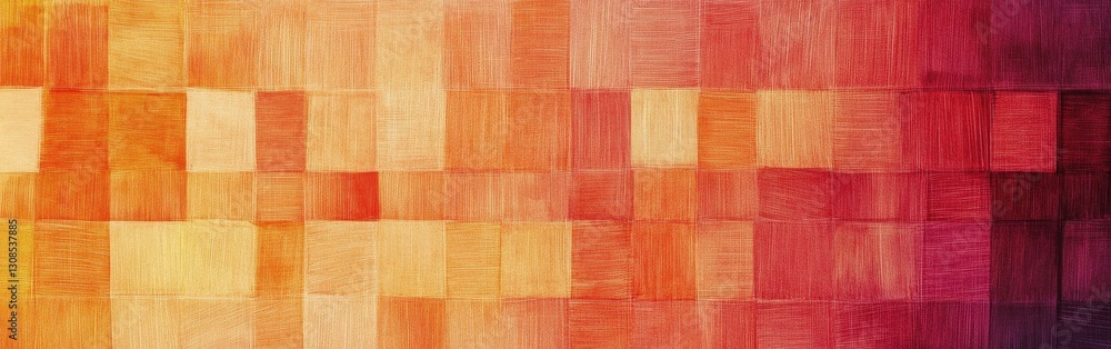 Poster soft pencil strokes create a warm gradient transitioning from yellow to red, evoking sunset hues and