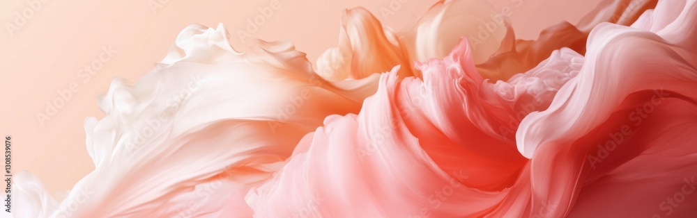 Aufkleber Smooth gradient fill transitions from muted tones to soft pink and white hues, creating a calm and serene aesthetic view