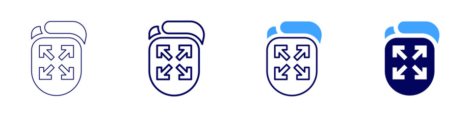 Detox massage​ icon in 4 different styles. Thin Line, Line, Bold Line, Duotone. Duotone style. Editable stroke