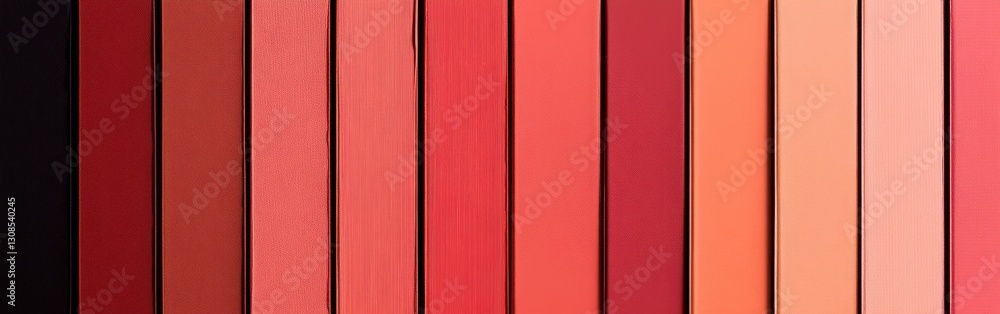 Poster Minimalist coral tones arranged vertically in a modern art display