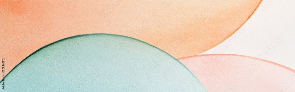 Aufkleber minimalist pencil strokes create a soft gradient with layered shapes in pastel colors, evoking tranq