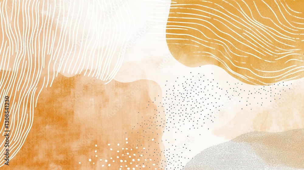Poster minimalist pencil strokes create a tranquil pastel backdrop perfect for artistic expression
