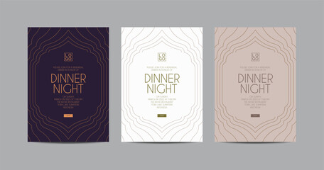 Minimalist Dinner Night Invitation Template