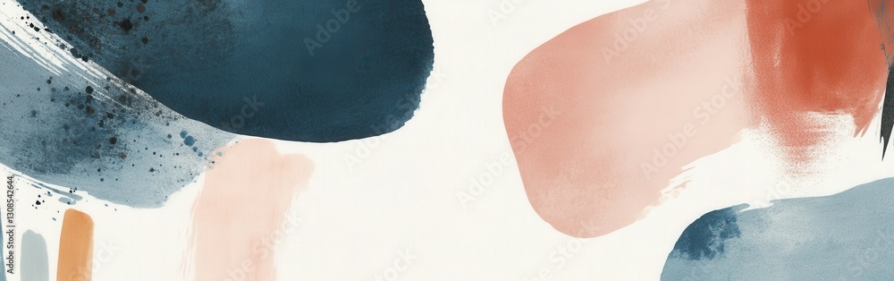 Poster elegant muted blue pencil strokes creating a soft abstract background in a modern artistic style