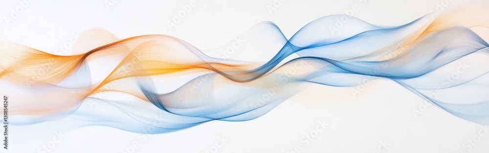 Fototapete flowing ribbons of delicate pencil strokes create a stunning display of motion and color in artistic