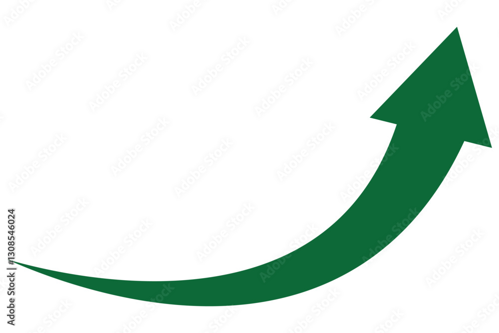 Poster curve arrows icon. green curved graph with arrow. arrow icon for your web site design, logo, app, ui