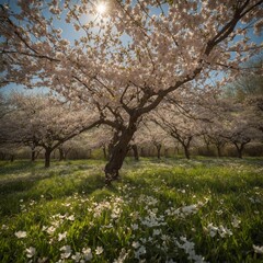 Obraz premium cherry tree in bloom