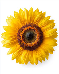 Fototapeta premium Bright Sunflower Isolated on White Background 