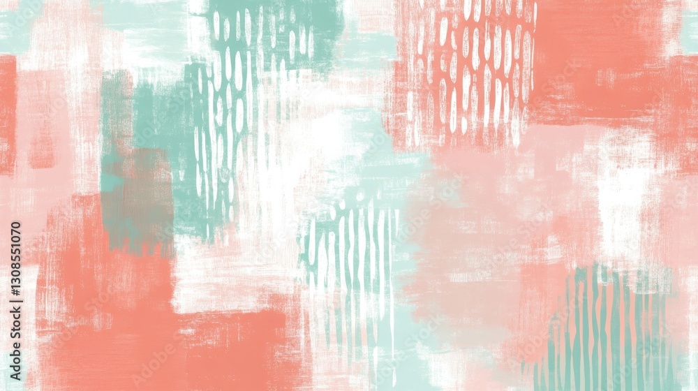Aufkleber exploration of abstract dotted pencil strokes in soft pastel colors creating a modern artistic patte