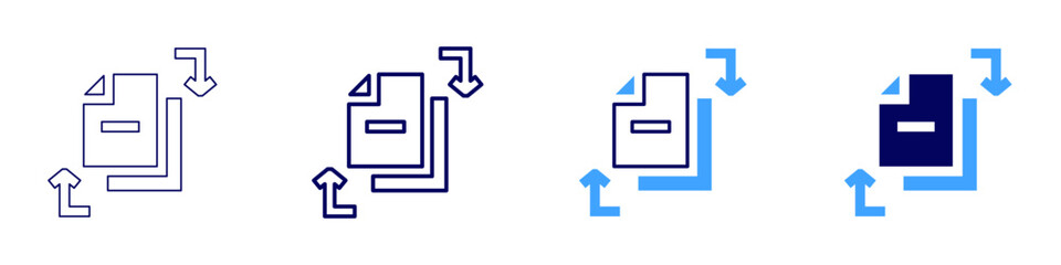 Change book icon in 4 different styles. Thin Line, Line, Bold Line, Duotone. Duotone style. Editable stroke