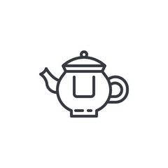 Obraz premium Glass Teapot line icon